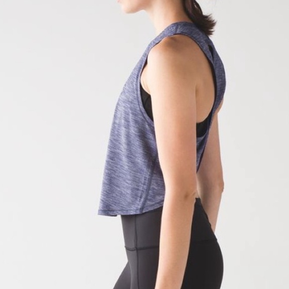 RARE lululemon Fast as Light Muscle Tank - Heathered Viola - Picture 2 of 8
